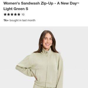 Light Green Zip-Up Jacket